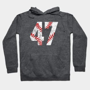 Vintage #47 Baseball Laces Baseball Mom Jersey Love Baseball Hoodie